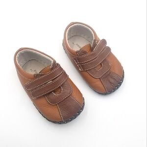 Pediped Leather Brown Loafer Crib Baby Shoe 6-12m
